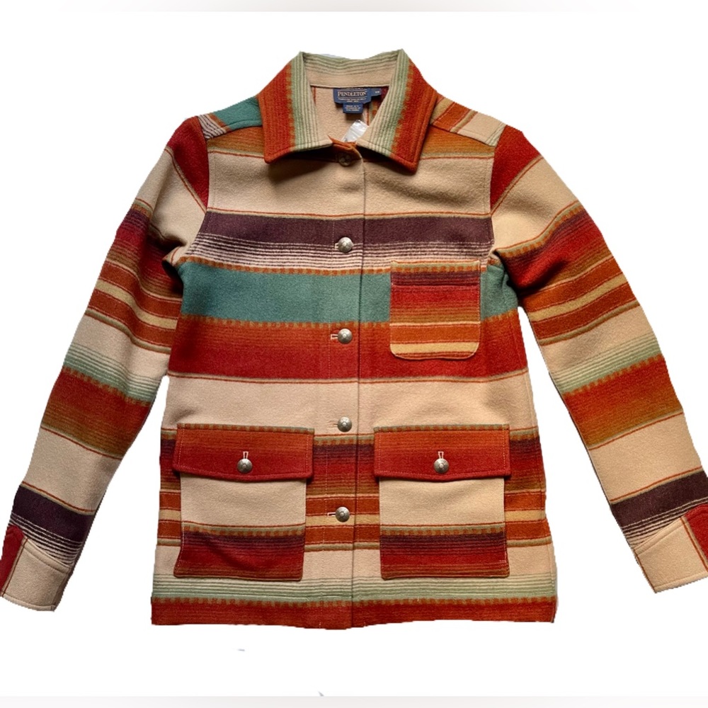 Pendleton Women’s Santa Fe Jacquard Virgin Wool Coat / Jacket Brand New